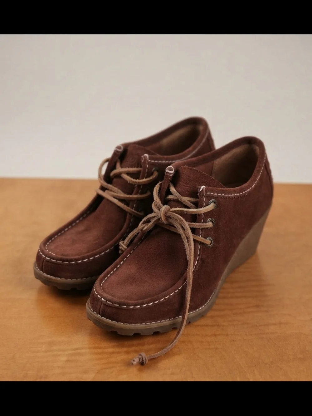 Sperry Stella Keel brown suede wedge bootie